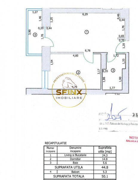 Apartament de inchiriat 2 camere Cortina North 51 mp